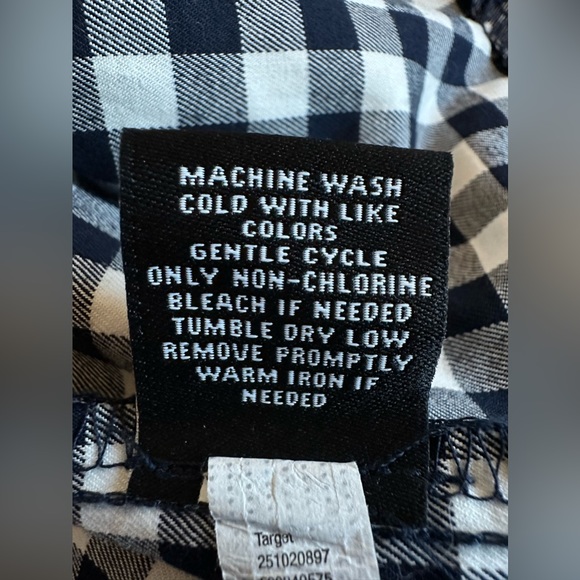 Victoria Beckham for Target gingham shirt w/ peplum hem. Size S - Picture 10 of 11